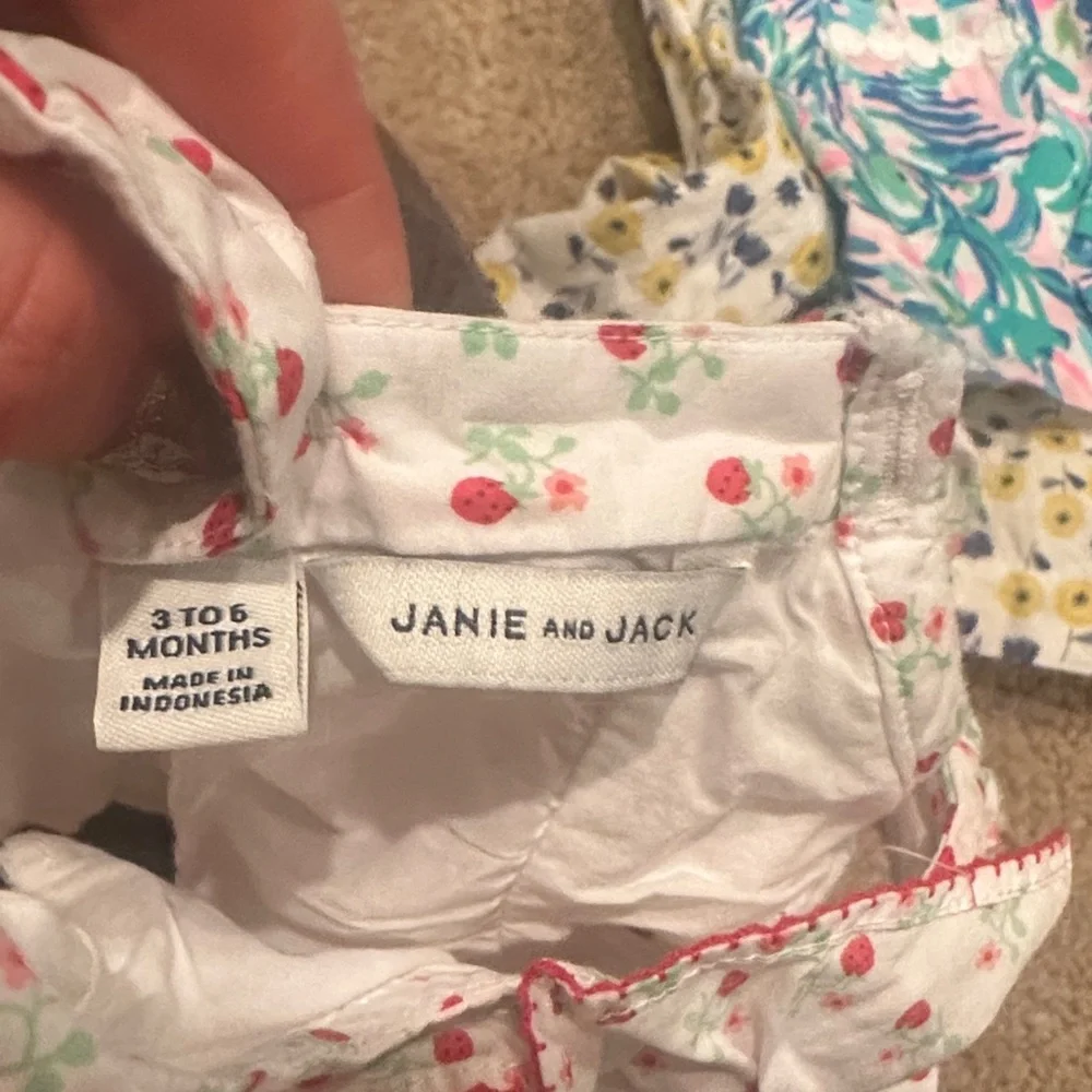 Janie and Jack White and Red Strawberry Set